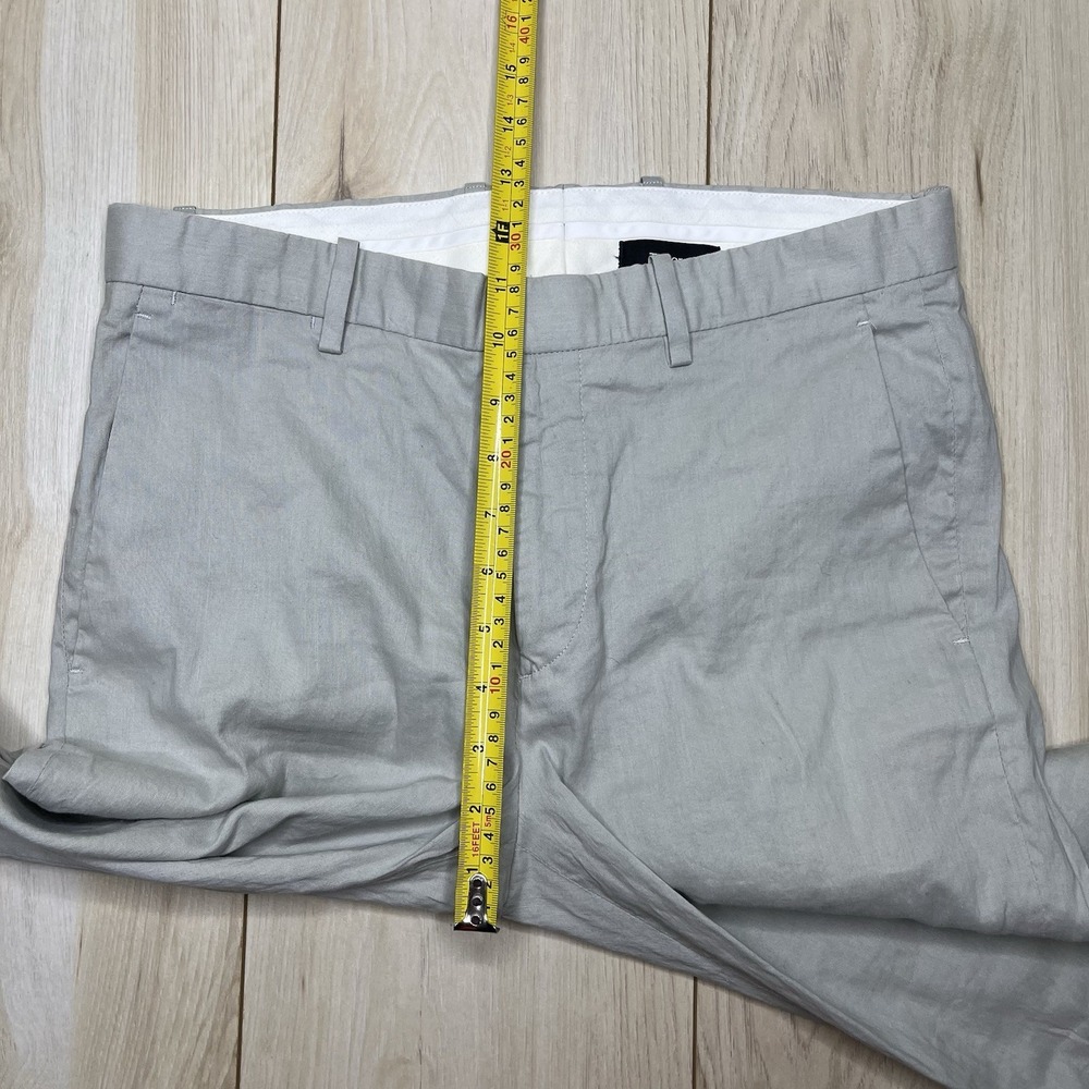 Theory Linen Cotton Blend Chino Pants Slim Fit Mens Size 30x32 Gray - Picture 12 of 12